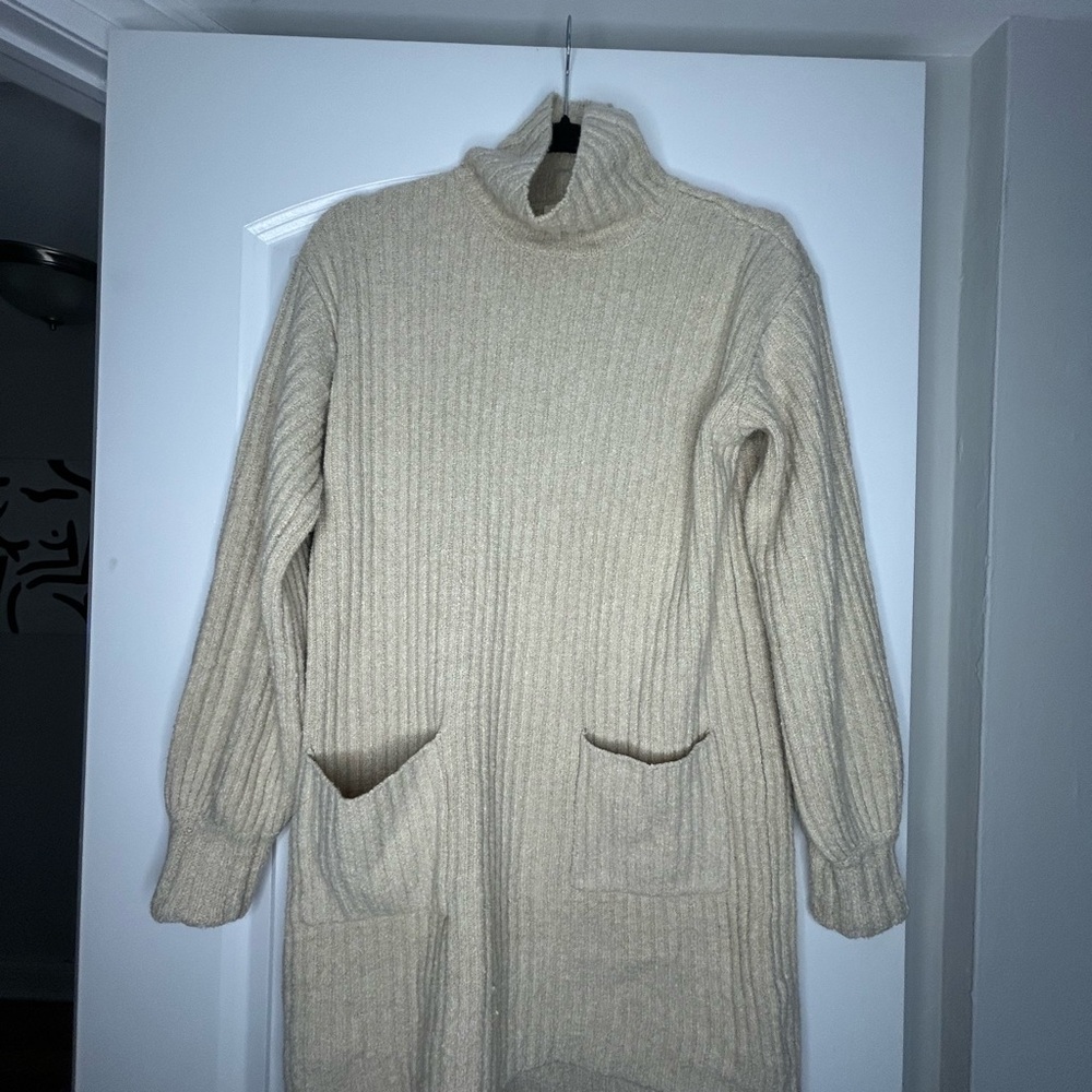 UpWest Cozy Cream Long Sleeve Dress